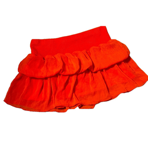 🌹 H&M 🌹 Red Orange Ruffled Mini Skirt